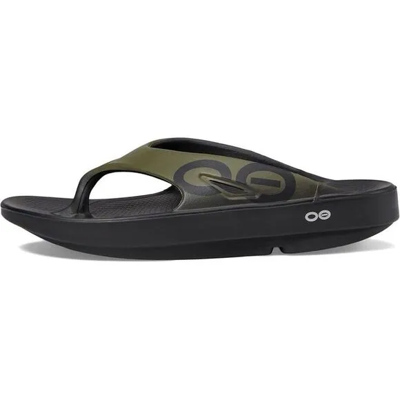 Oofos OOriginal Sport Sandals Men's 6 Green Toe Post Comfort Flip Flop KHD1140