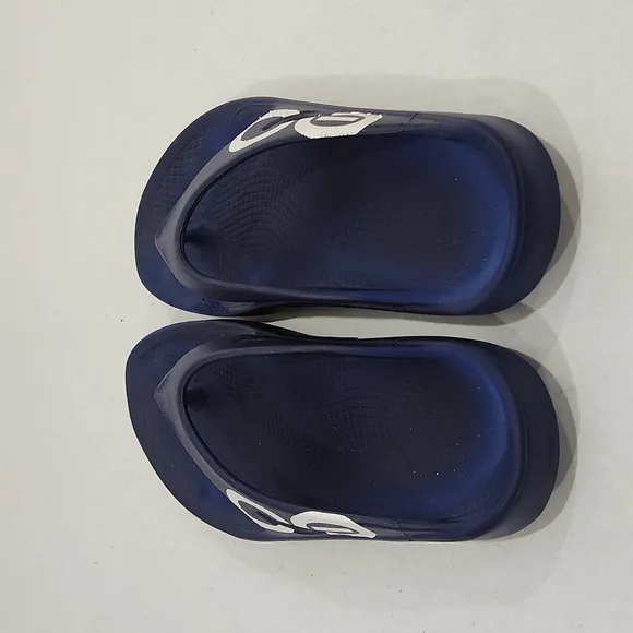 OOFOS Ooriginal Thong Flip Flop Navy Comfort Sandals Men Size 8 / Women Size 10
