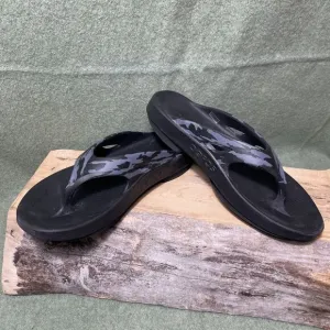 OOFOS Original Sport Recovery Slip-On Flip Flops‎ Sandals Blk Camo Mens 13 Comfy
