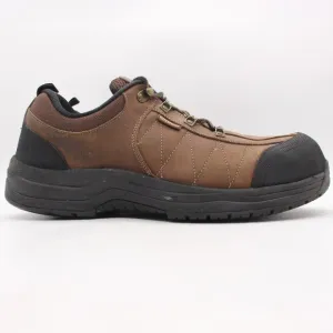 Orthofeet Men’s 14 2E Brown Leather 692 Lace Up Waterproof Steel toed Shoes