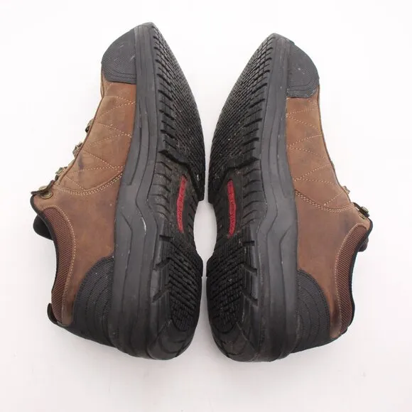 Orthofeet Men’s 14 2E Brown Leather 692 Lace Up Waterproof Steel toed Shoes