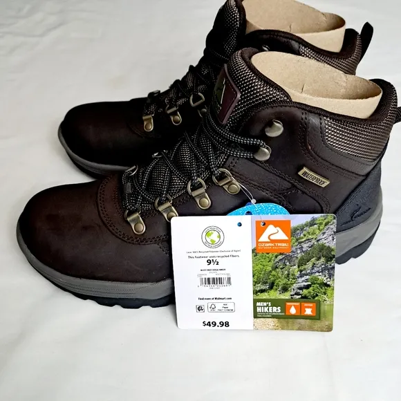 Ozark Trail Men's Free Edge Hiker Boots Hydroguard Waterproof Multi color Sz 9.5