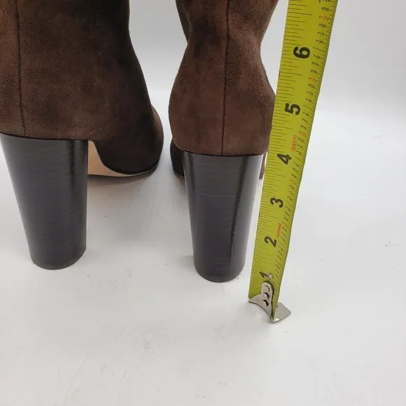 Paige Womens Lilly Tall High Heel Boots Size 5 brown suede rouched pointed toe