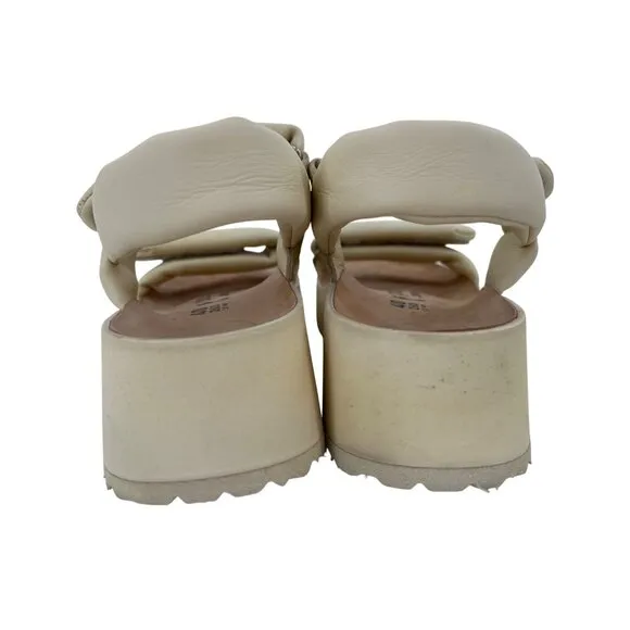 Papillio Birkenstock Womens Beige Platform Sandals Size 40 EU L9 M7 Portugal