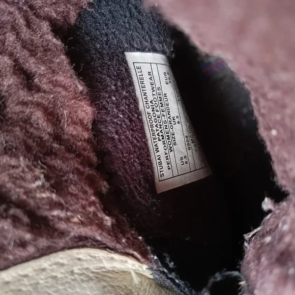 PATAGONIA Women Off WHITE SUEDE STUBAI Waterproof Winter BOOTS Shoes 8.5