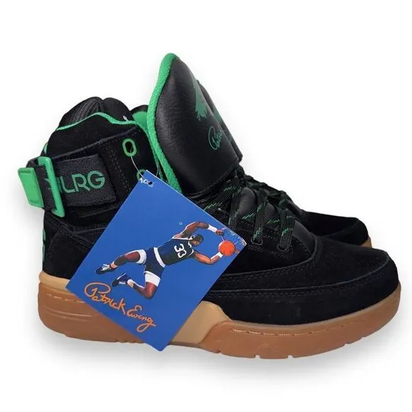 Patrick Ewing 33 Hi x LRG Basketball Black / Green / Gum 1BM01897-962 Men's 8.5