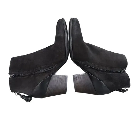 Paul Green Shoes Womens 7.5 Bootie Jada Tassel Black Leather Water Resistant Zip