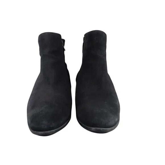 Paul Green Shoes Womens 7.5 Bootie Jada Tassel Black Leather Water Resistant Zip