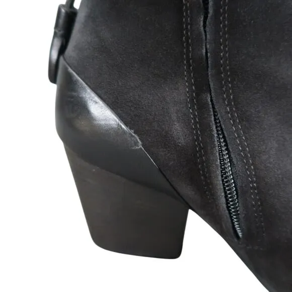 Paul Green Shoes Womens 7.5 Bootie Jada Tassel Black Leather Water Resistant Zip