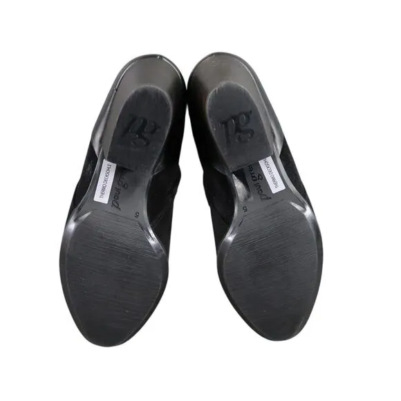 Paul Green Shoes Womens 7.5 Bootie Jada Tassel Black Leather Water Resistant Zip
