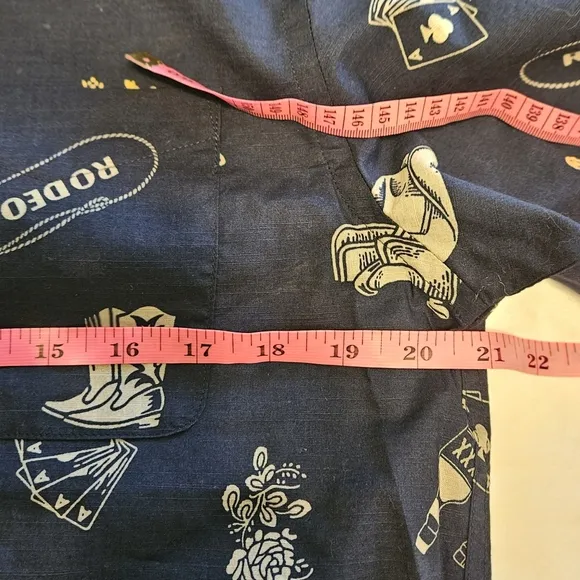 Pendleton Shoreline NWT 100% Cotton Button Rodeo Cowboy Theme Short Sleeve