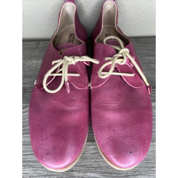 PIKOLINOS Pink Leather Lace Up Oxford Shoes US Women’s 11 EU 42 Calabria