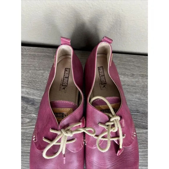 PIKOLINOS Pink Leather Lace Up Oxford Shoes US Women’s 11 EU 42 Calabria