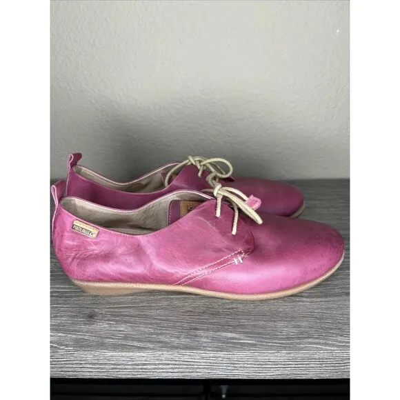 PIKOLINOS Pink Leather Lace Up Oxford Shoes US Women’s 11 EU 42 Calabria