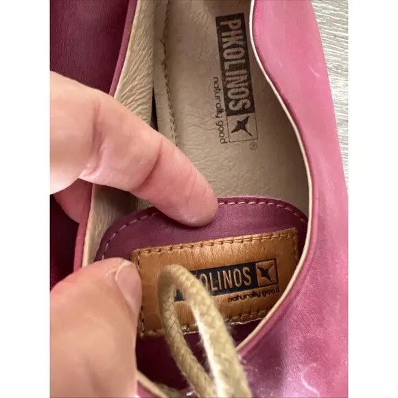 PIKOLINOS Pink Leather Lace Up Oxford Shoes US Women’s 11 EU 42 Calabria