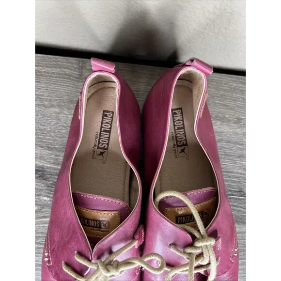 PIKOLINOS Pink Leather Lace Up Oxford Shoes US Women’s 11 EU 42 Calabria
