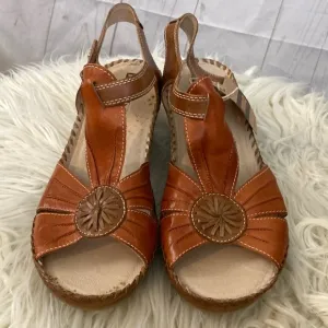 Pikolinos Size 8.5 to 9 (Euro 40) Brown Boho Comfort Wedge Sandals