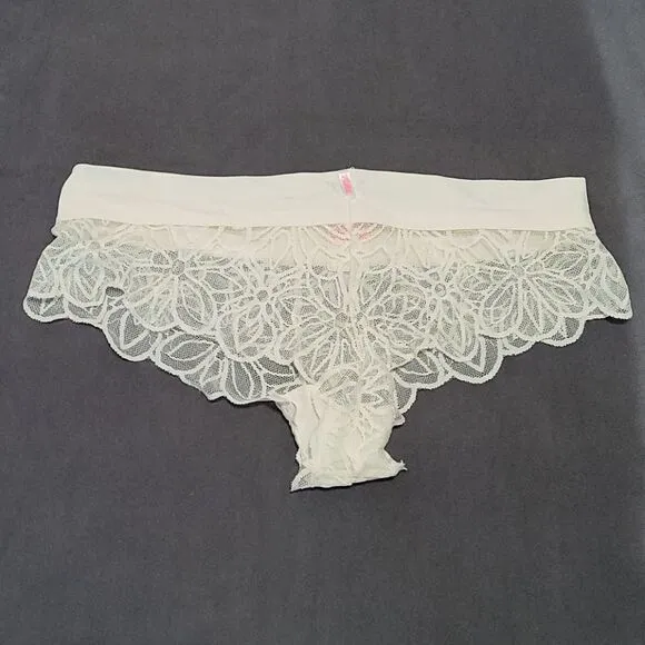 PINK  off white lace lingerie set/ wedding set