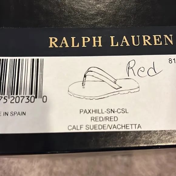 Polo Ralph Lauren Spain Paxhill suede thongs flip flops sandals shoes Men’s 11