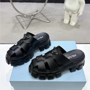 Prada Women's Black Chunky Sandals