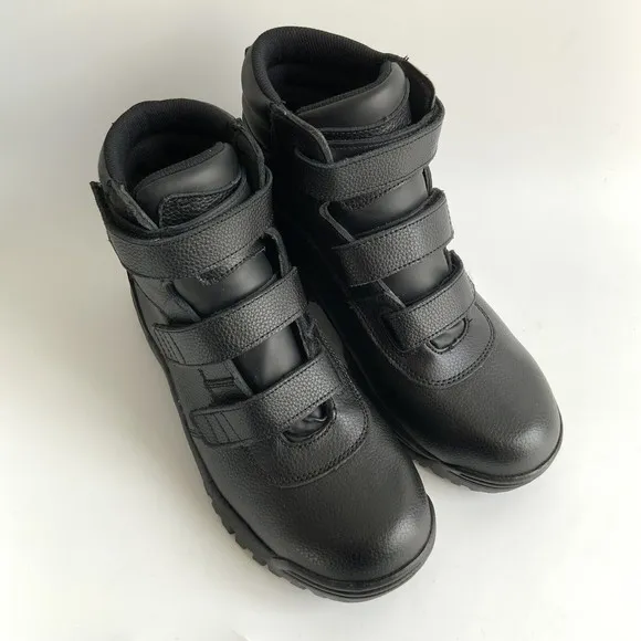 Propet Boots Men Size 10.5W Black Leather High-top Waterproof Wide Width Shoes