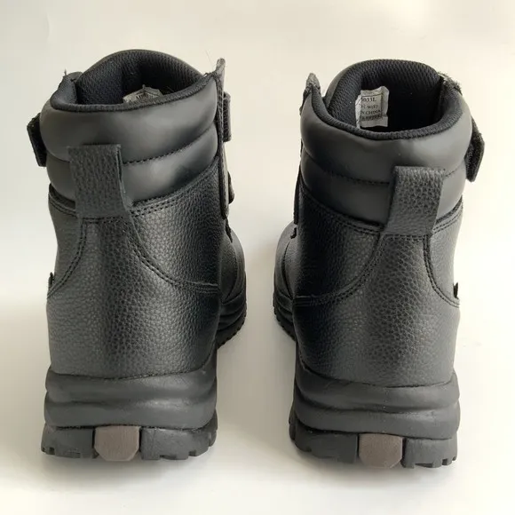Propet Boots Men Size 10.5W Black Leather High-top Waterproof Wide Width Shoes