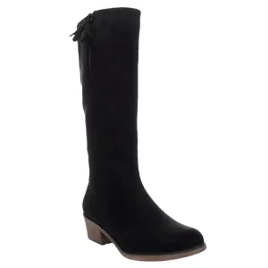 Propet Rider Suede Tall Block Heel Mid-Calf Boots Shoes size 8 W