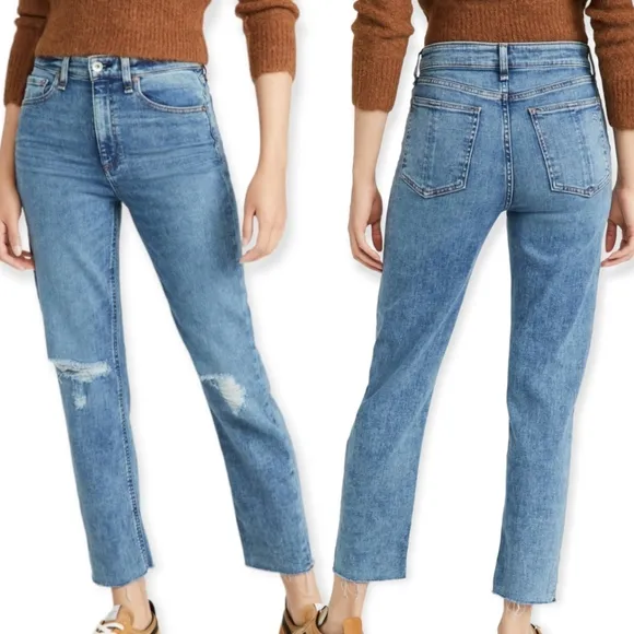 Rag &amp;‎ Bone Nina High Rise Ankle Cigarette Jeans Size 23