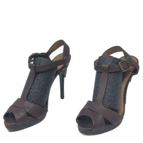 Ralph Lauren Purple Label Collection Leather T-Strap Sandals