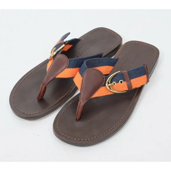 Ralph Lauren Purple Label US 7.5 sandals flip flops leather