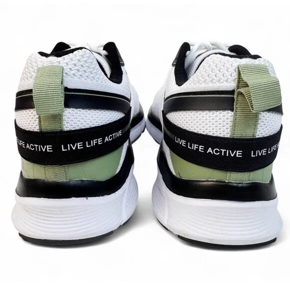 RBX Live Life Active Mens Running Sneaker  White Workout Performance Sz 10.5