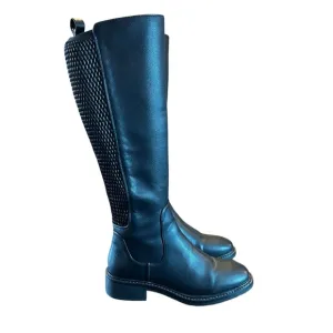 Reaction Kenneth Cole Lionel Black Tall Riding Boot Stretch Gore NEW Size 6