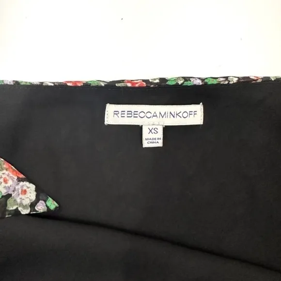 Rebecca Minkoff Alice A-line Multicolored Floral Ruffle Wrap Style Skirt Sz XS