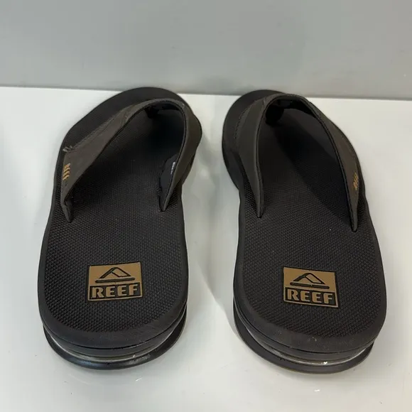 Reef Fanning 360° Air Mens Bottle Opener Thong Flip Flop Sandals Brown Size 12