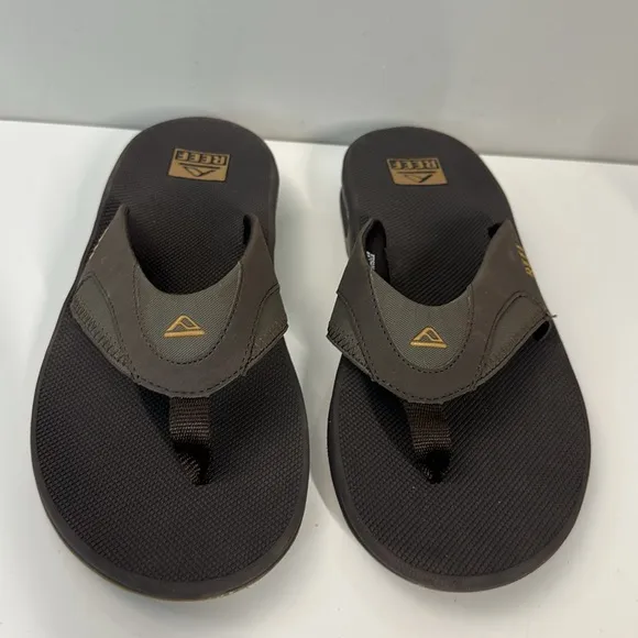 Reef Fanning 360° Air Mens Bottle Opener Thong Flip Flop Sandals Brown Size 12