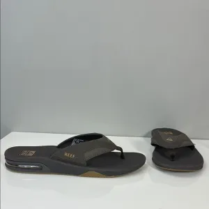 Reef Fanning 360° Air Mens Bottle Opener Thong Flip Flop Sandals Brown Size 12