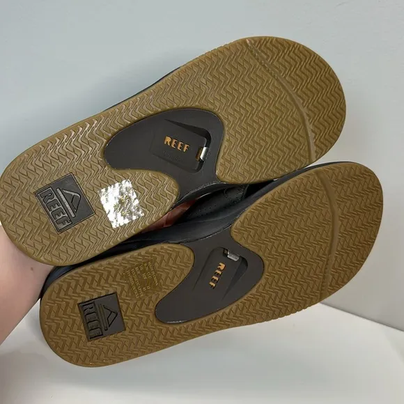 Reef Fanning 360° Air Mens Bottle Opener Thong Flip Flop Sandals Brown Size 12