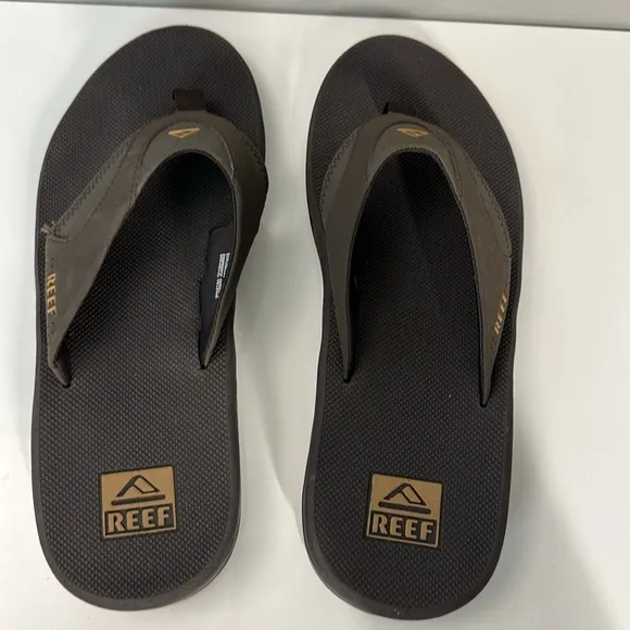 Reef Fanning 360° Air Mens Bottle Opener Thong Flip Flop Sandals Brown Size 12