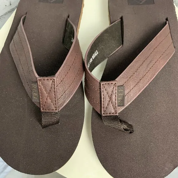 Reef Faux Leather Sandals Flip Flops New