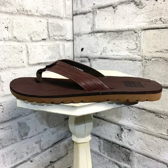 Reef Faux Leather Sandals Flip Flops New