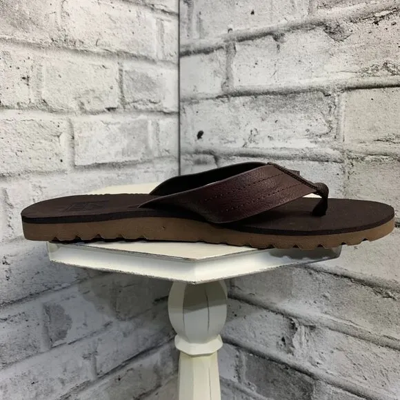 Reef Faux Leather Sandals Flip Flops New
