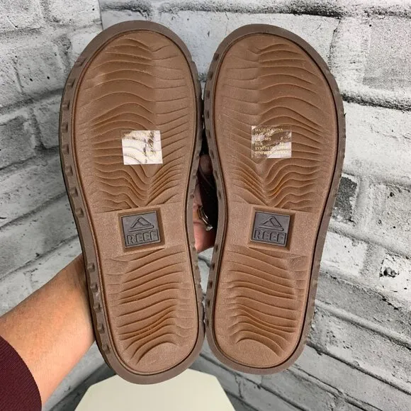 Reef Faux Leather Sandals Flip Flops New