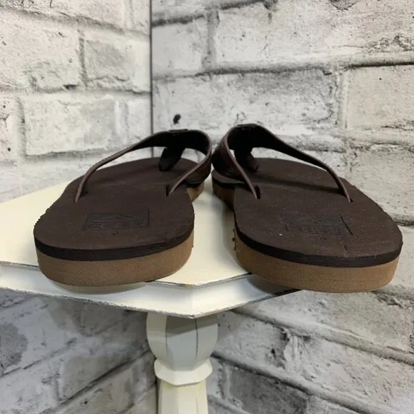Reef Faux Leather Sandals Flip Flops New