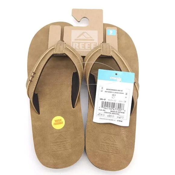 Reef Marbea SL (Mens Size 9) Thong Flip Flops Slip On Sandals Bronze Brown New