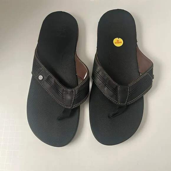 Reef Sandals Men's 12 Cushion Lux Leather Thong Flip Flops