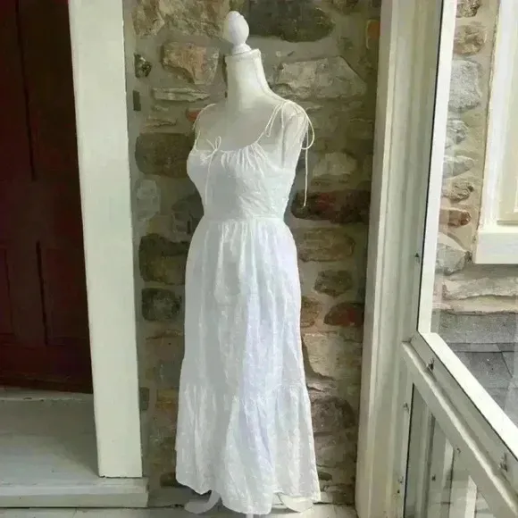 REFORMATION Heaven Sleeveless Ruffle Dress $248 White Women's 0