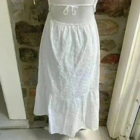 REFORMATION Heaven Sleeveless Ruffle Dress $248 White Women's 0