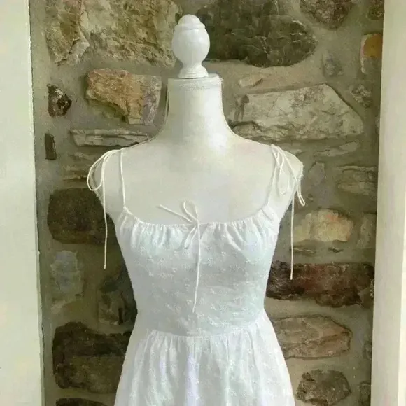 REFORMATION Heaven Sleeveless Ruffle Dress $248 White Women's 0
