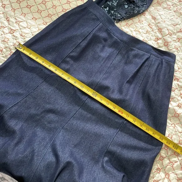 Regalia dark wash denim  suit with trumpet skirt