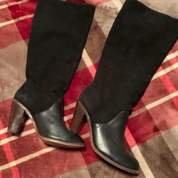 Revolve Splendid Black Tall Sullie Boots